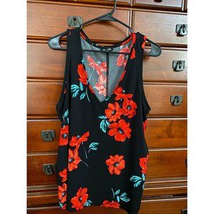 Express Deep V-Neck Floral Tank Top